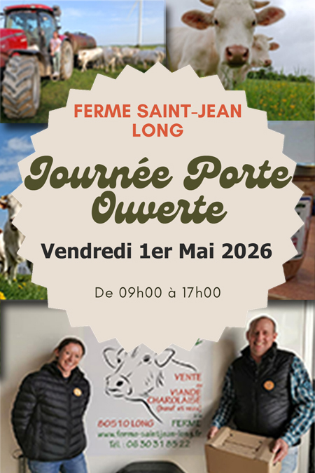 Journée Porte ouverte à la ferme Saint-Jean à Long le 1er mai 2026
